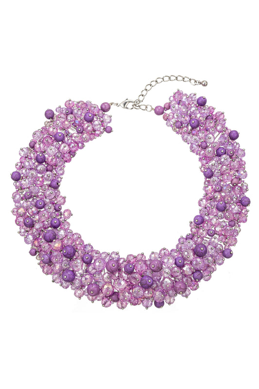 Eye Candy Los Angeles - Harper Lavender Collar Statement Necklace