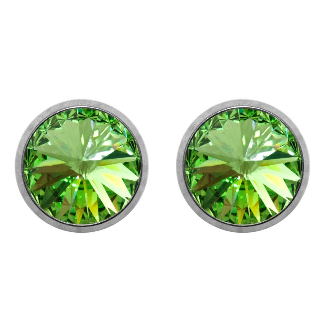 Soul Collection - Titanium stud earrings Laura with premium crystal