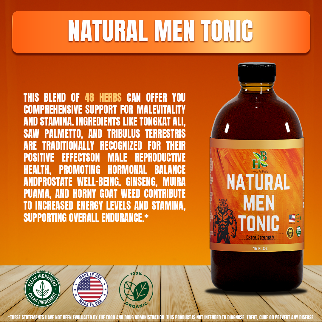 Herb To Body - Natural Men Tonic (Extra Strength) 16oz