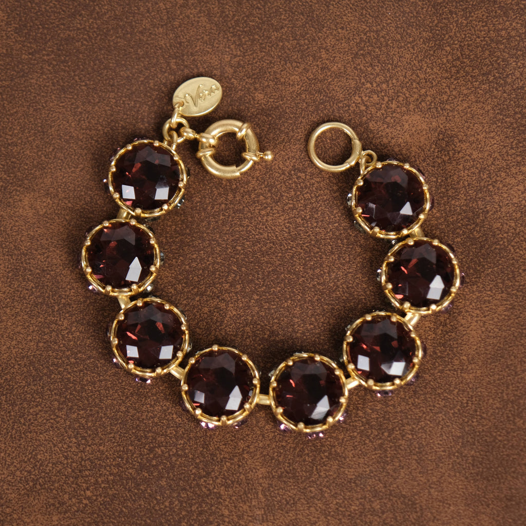 GirlyPirateCo - Vintage 18K Gold Plated Crystal Bracelet Mother's Day Gift