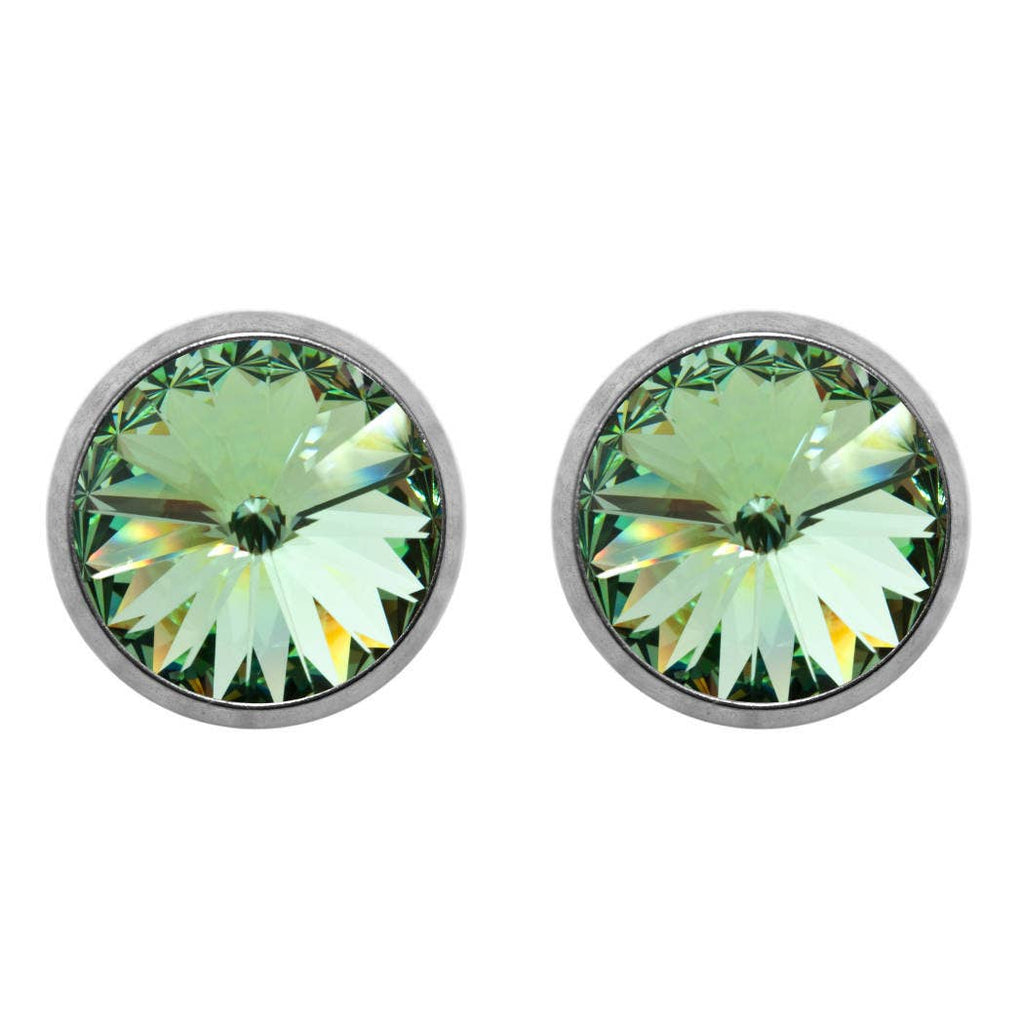 Soul Collection - Titanium stud earrings Laura with premium crystal
