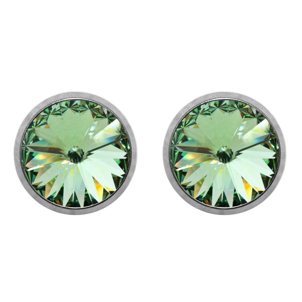 Soul Collection - Titanium stud earrings Laura with premium crystal