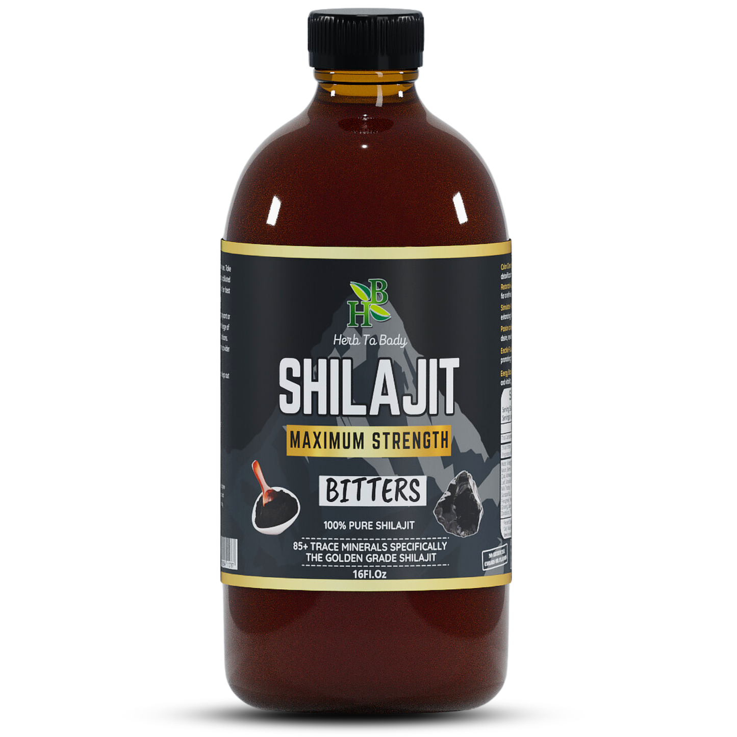 Herb To Body - Shilajit Bitter | 16oz Wildcrafted Herbal Tonic