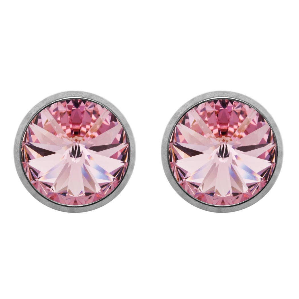 Soul Collection - Titanium stud earrings Laura with premium crystal
