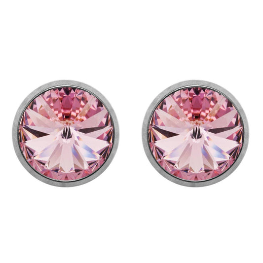 Soul Collection - Titanium stud earrings Laura with premium crystal