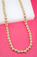 MIA Jewelry - 18K Gold Filled 7mm Beaded Chain Necklace (F279)