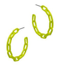Prep Obsessed Wholesale - Neon Chainlink Hoop Earrings