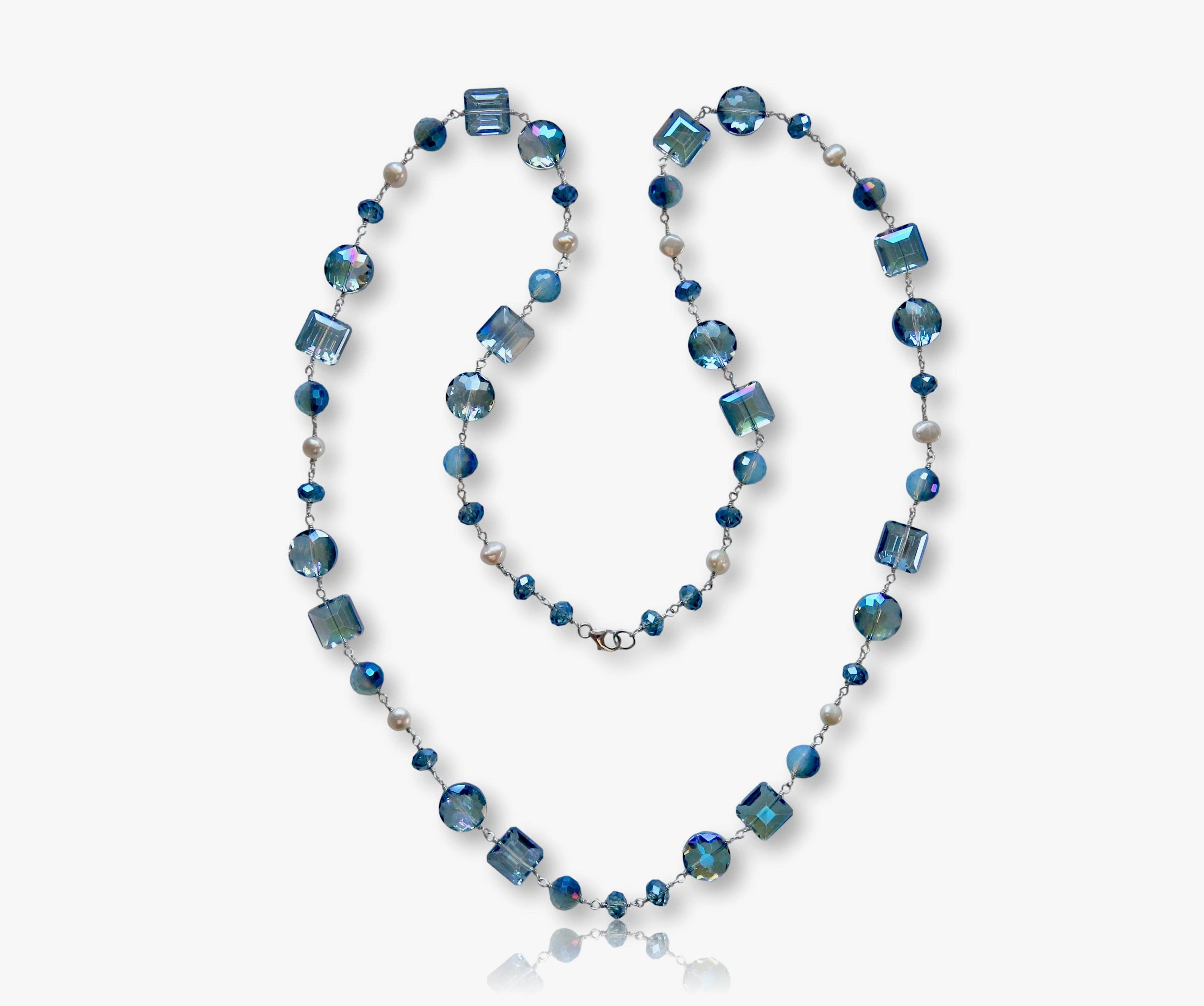 IST Jewelry - Crystal and Pearl Necklace