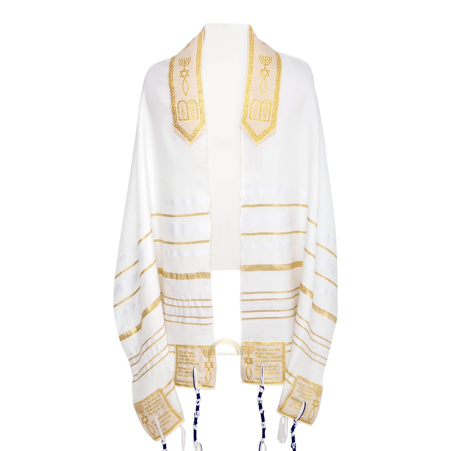 3 Arches USA - The Blessing Tallit-Prayer Shawl,Matching Bag & Brochure