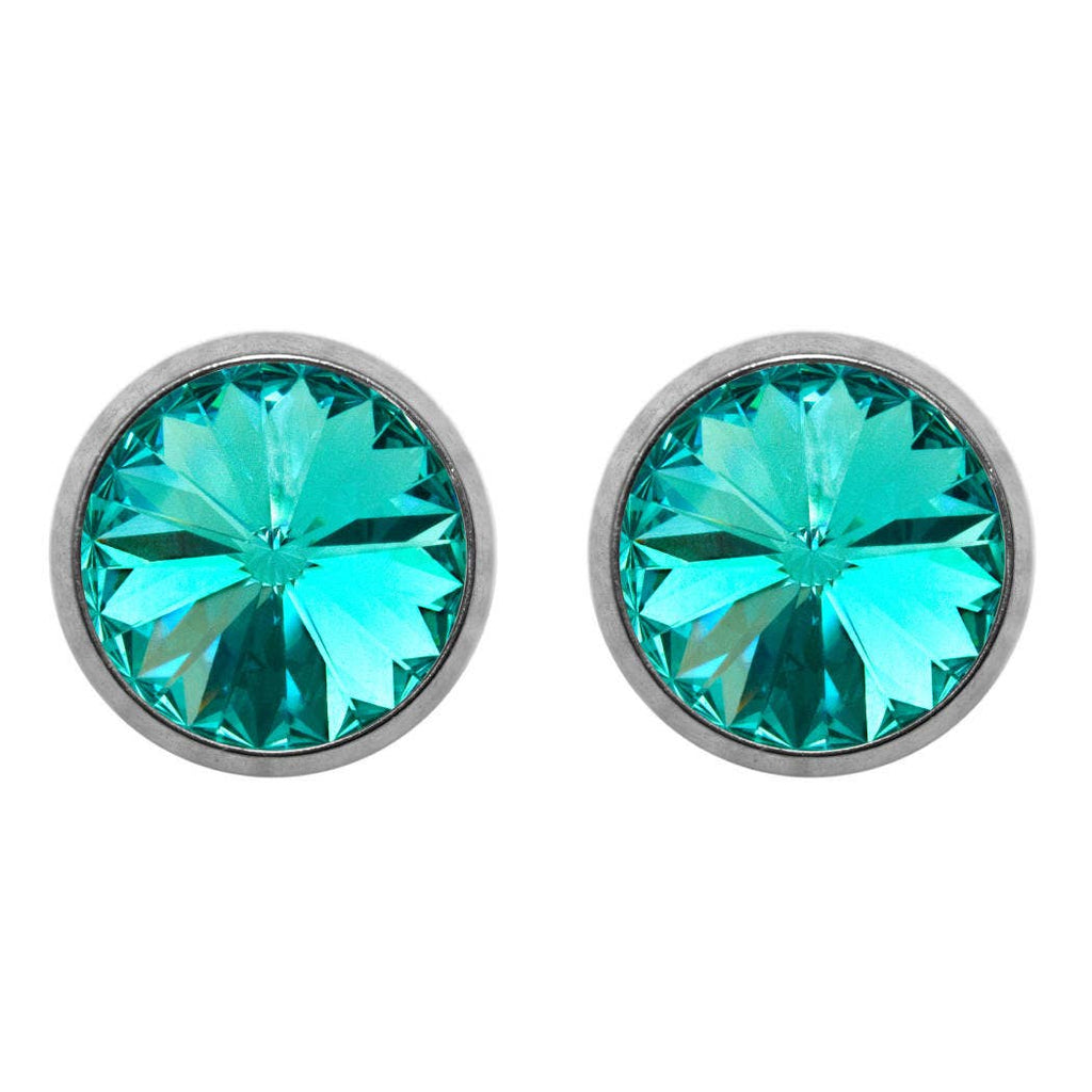 Soul Collection - Titanium stud earrings Laura with premium crystal