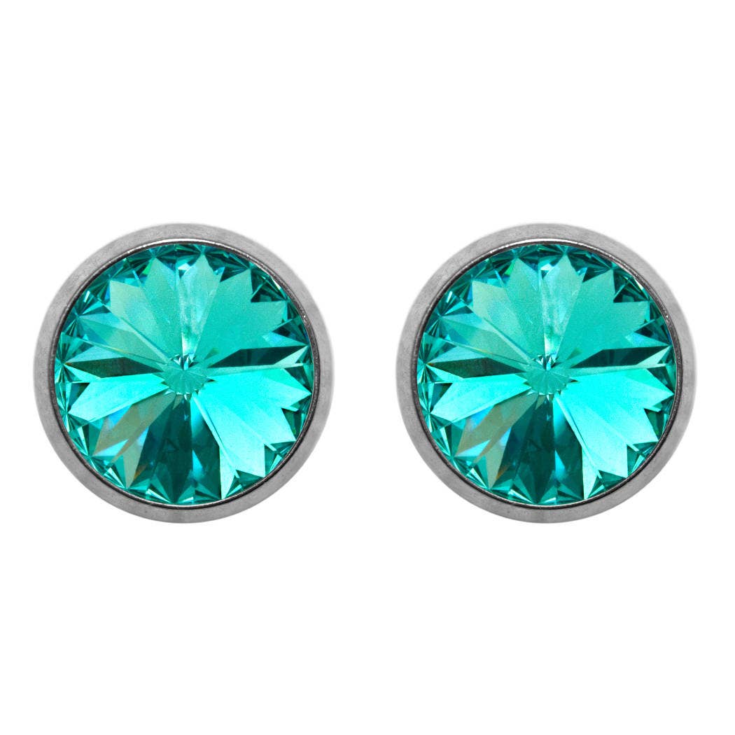Soul Collection - Titanium stud earrings Laura with premium crystal