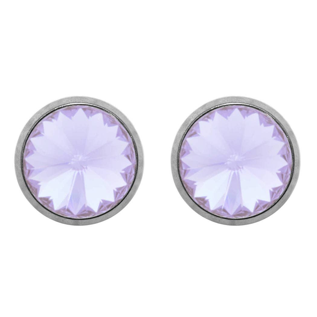 Soul Collection - Titanium stud earrings Laura with premium crystal