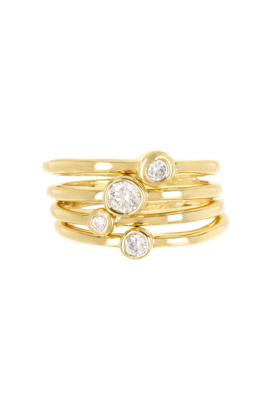 Zoey Simmons - CZ Stack Ring Set - GF