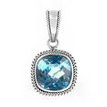 Blue Topaz Quartz Pendant